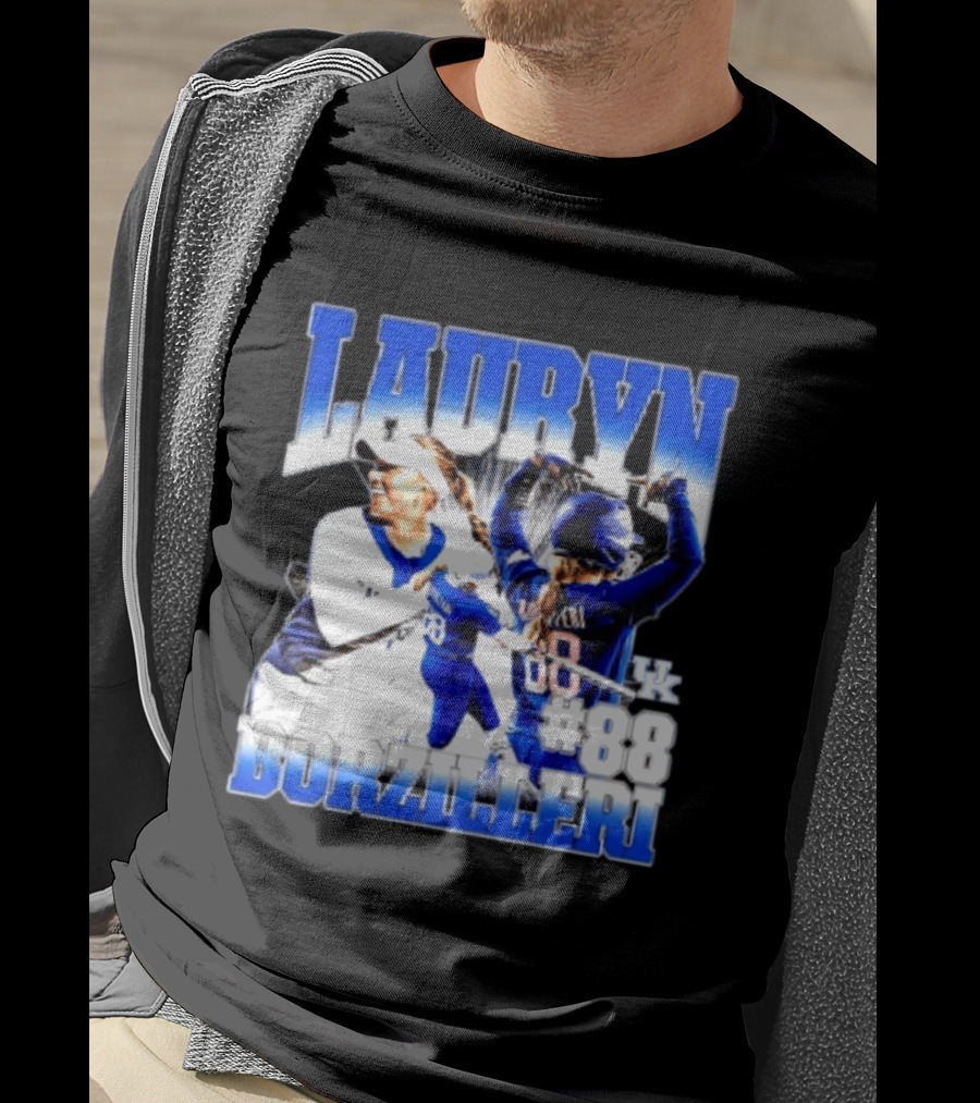 Kentucky Wildcats Lauryn Borzilleri 88 NCAA Softball Player T-Shirt
