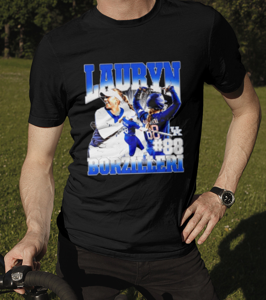 Kentucky Wildcats Lauryn Borzilleri 88 NCAA Softball Player T-Shirt