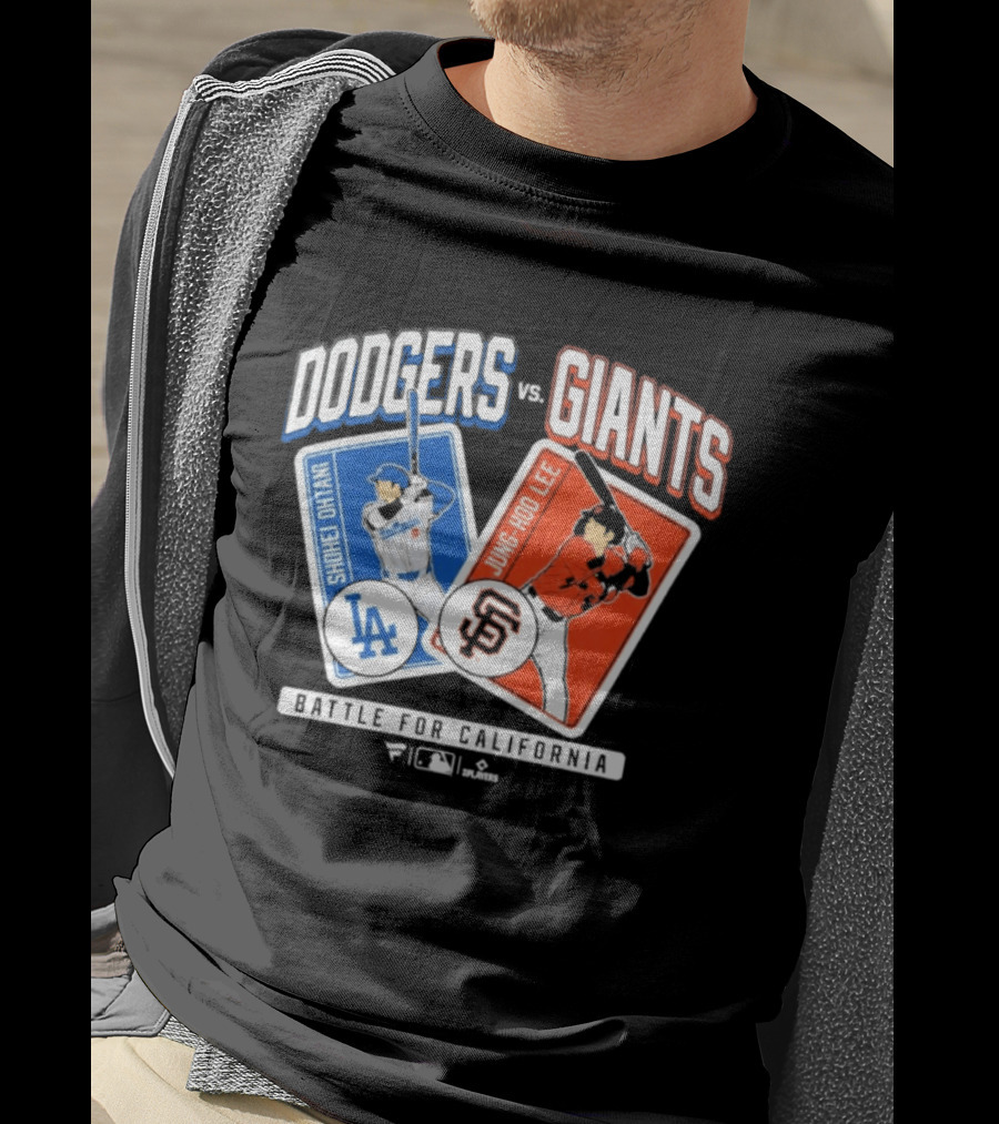 Los Angeles Dodgers Shohei Ohtani Vs San Francisco Giants Jung Hoo Lee Battle For California 2026 T-Shirt
