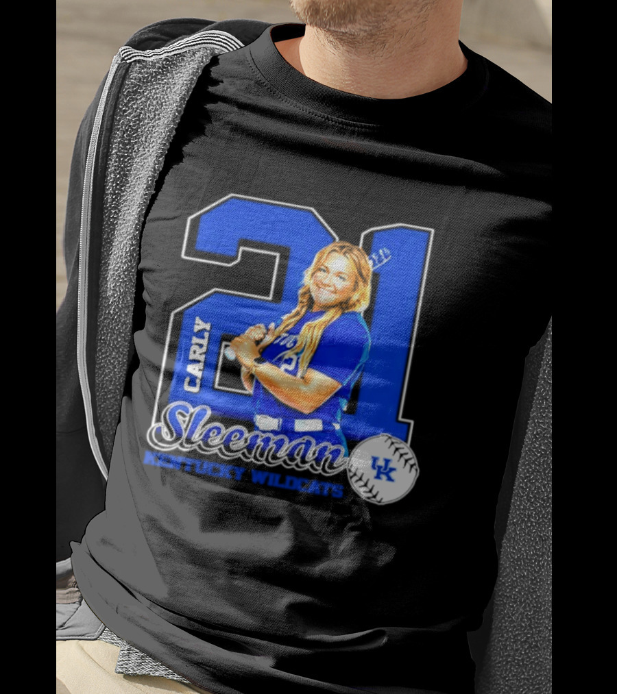 Carly Sleeman 21 Kentucky Wildcats NCAA Softball UK T-Shirt