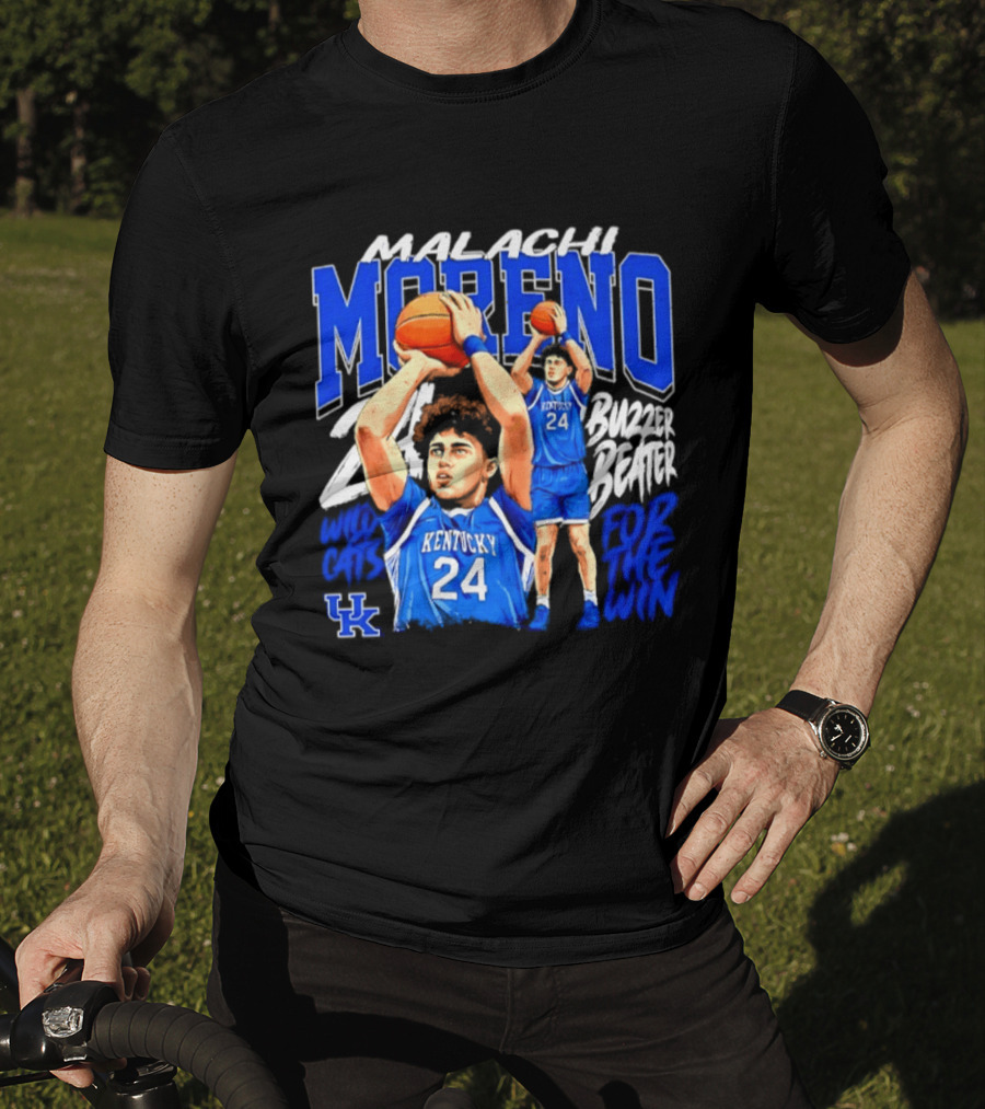 Malachi Moreno Kentucky Wildcats 24 Buzzer Beater For The Win T-Shirt