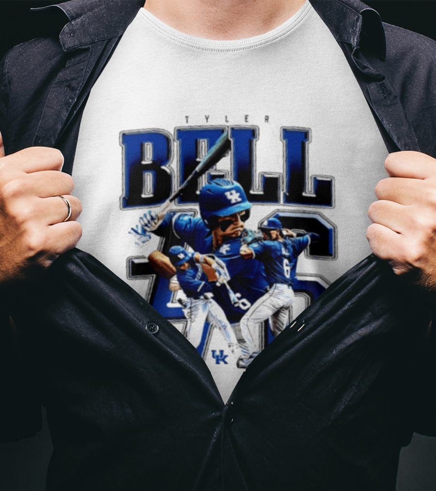 Tyler Bell 6 Kentucky Wildcats NCAA Baseball Player T-Shirt
