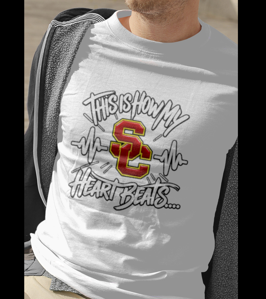 USC Trojans This Is How My Heart Beats NCAA Football T-Shirt