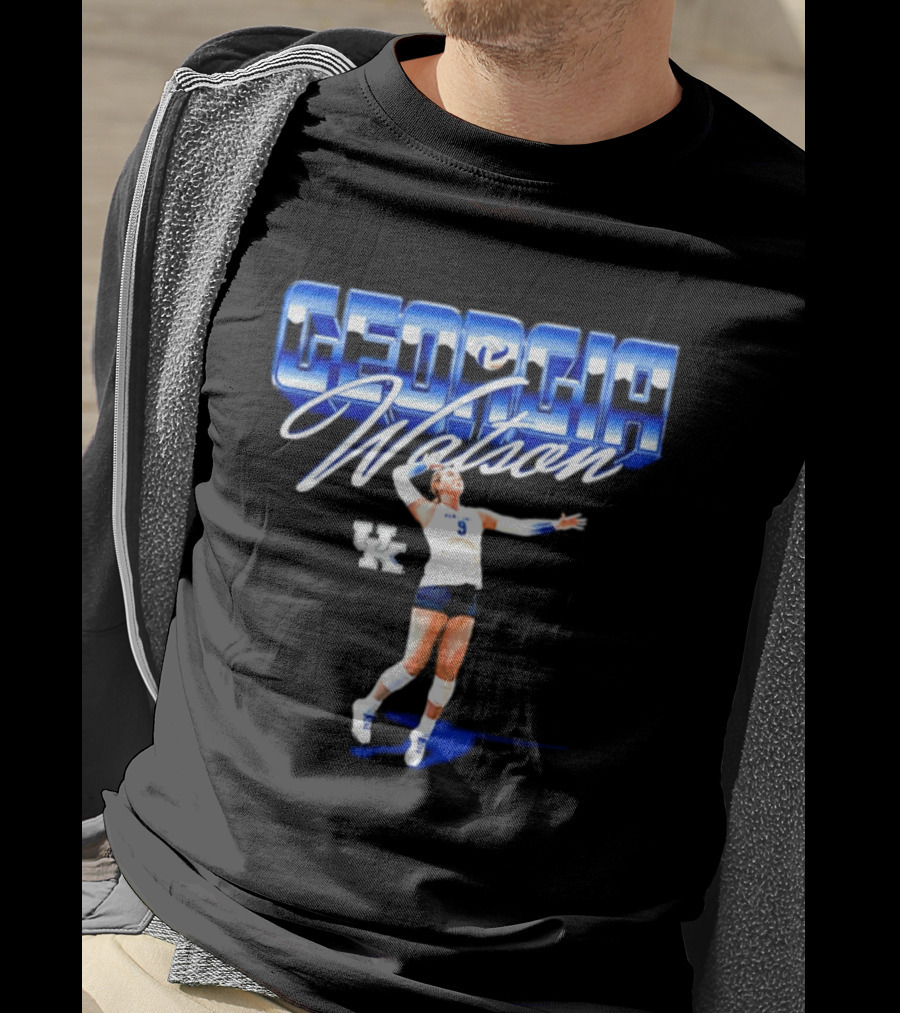 Georgia Watson 9 Kentucky Wildcats NCAA Women's Volleyball Player T-Shirt