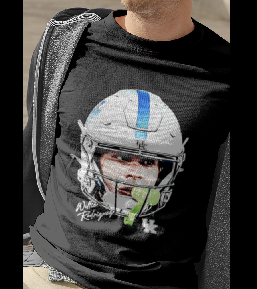 Willie Rodriguez Kentucky Wildcats Football Swag Head Design 81 NCAA T-Shirt