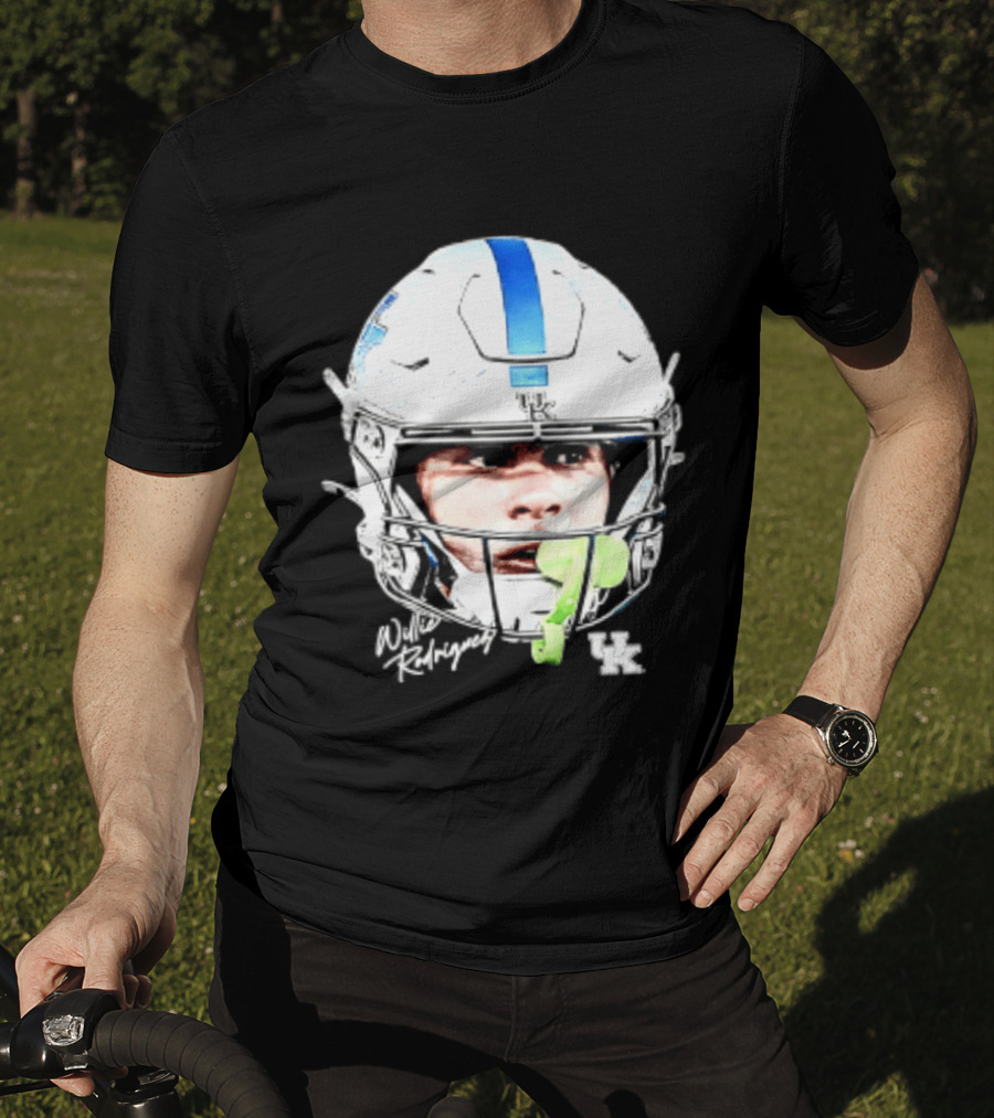 Willie Rodriguez Kentucky Wildcats Football Swag Head Design 81 NCAA T-Shirt
