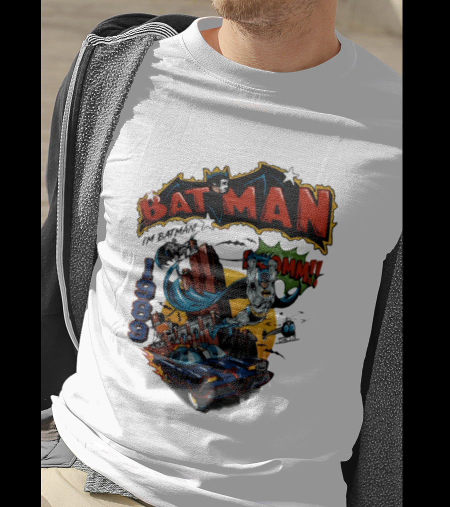 Batman 1989 I'm Batman DC Comics Batmobile T-Shirt