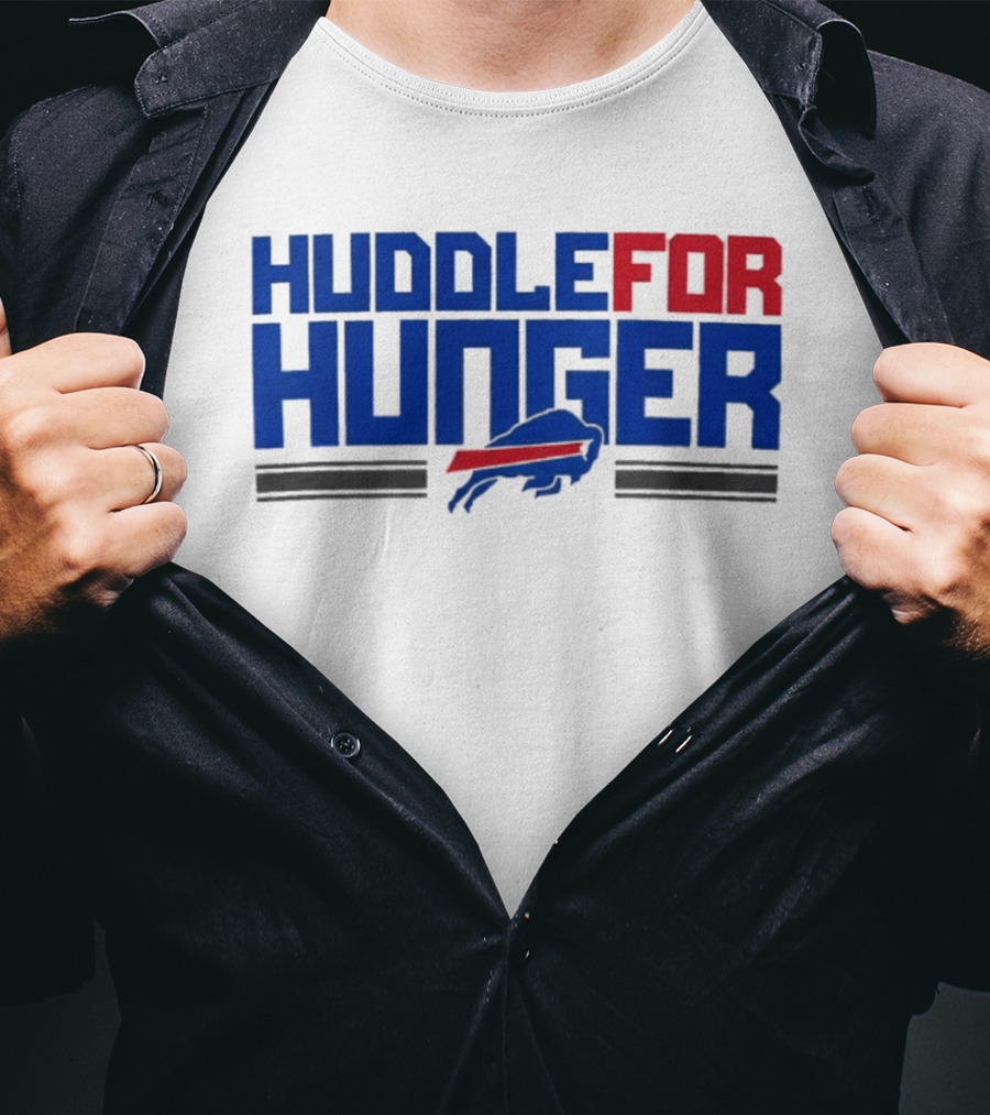 Buffalo Bills Huddle For Hunger Initiative With Joe Brady T-Shirt