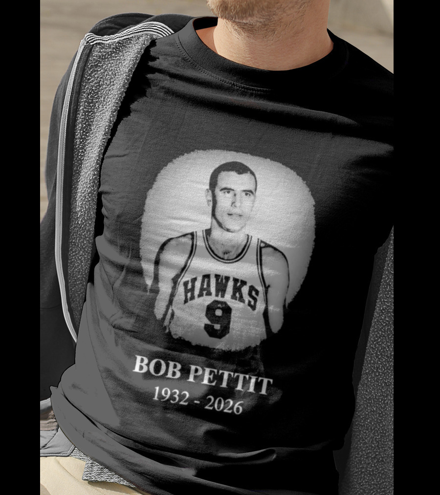 Hawks Number 9 Bob Pettit 1932 2026 T-Shirt