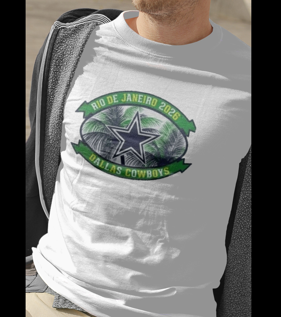 Rio De Janeiro 2026 Dallas Cowboys Palm Trees Star T-Shirt
