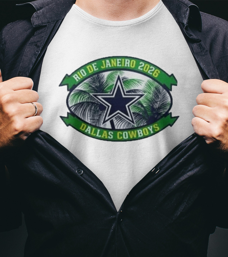 Rio De Janeiro 2026 Dallas Cowboys Palm Trees Star T-Shirt