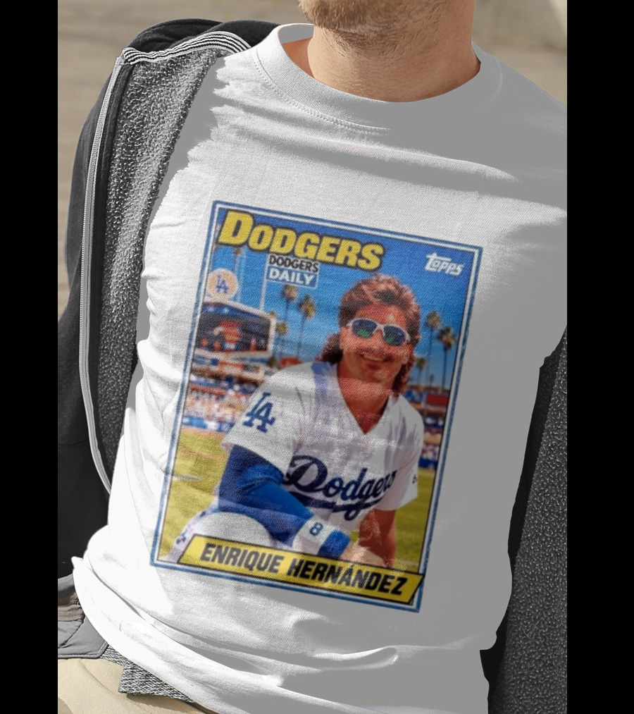 Dodgers Daily Enrique Hernandez Topps LA Baseball T-Shirt