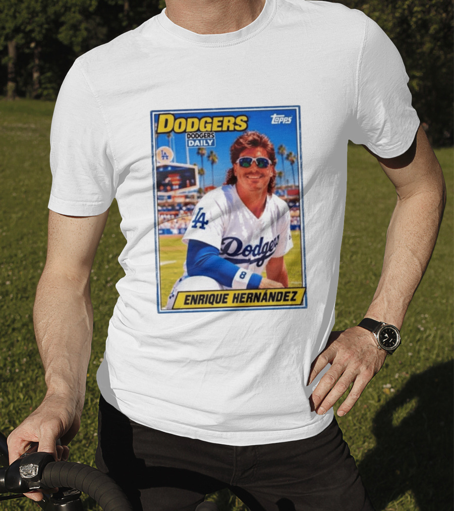 Dodgers Daily Enrique Hernandez Topps LA Baseball T-Shirt