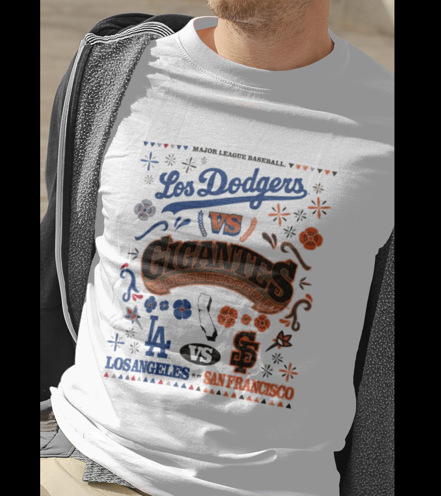 Major League Baseball Los Dodgers VS Gigantes Los Angeles San Francisco Matchup T-Shirt
