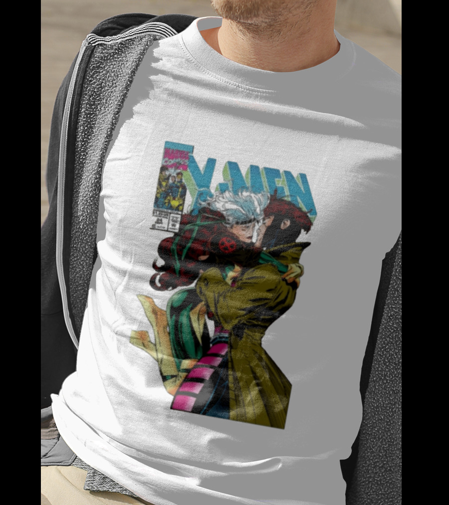 Marvel Comics X Men Gambit And Rogue Kiss Cover Comfort Colors Adult T-Shirt