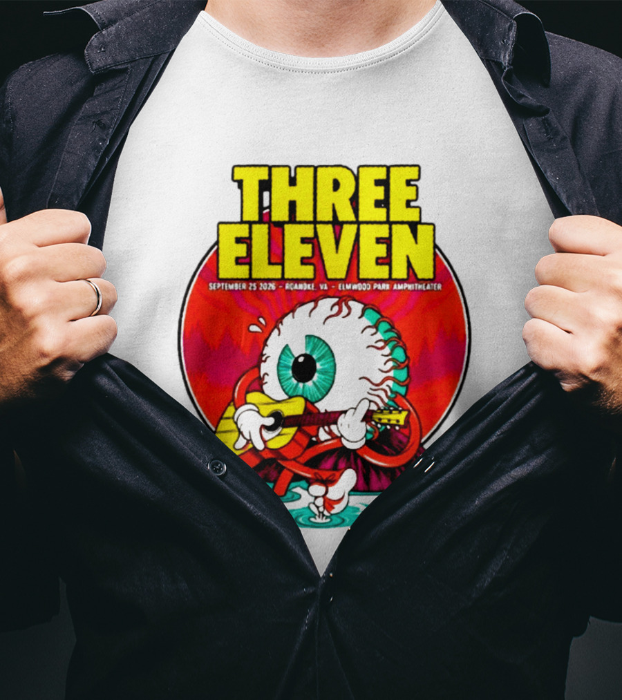THREE ELEVEN September 25 2026 Roanoke VA Elmwood Park Amphitheater Event T-Shirt