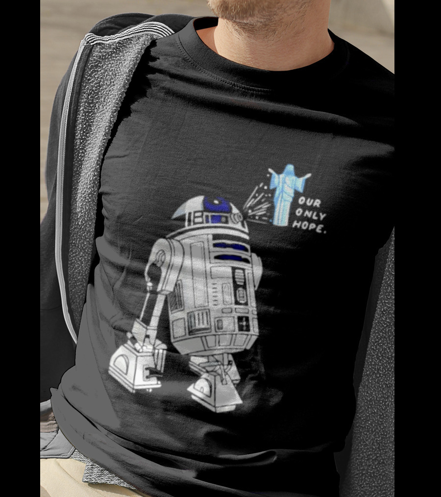 R2 D2 Our Only Hope Star Wars Sci Fi Droid Hologram T-Shirt