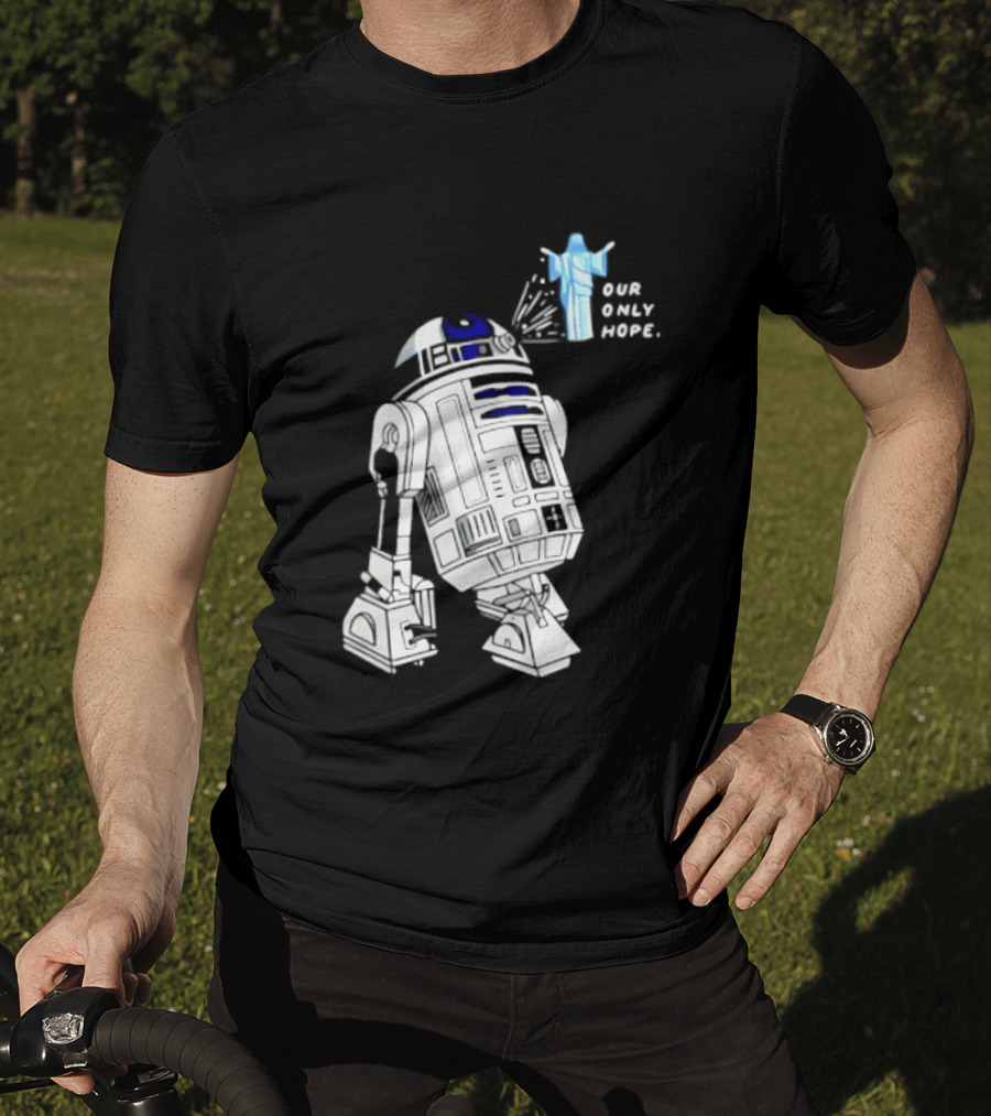 R2 D2 Our Only Hope Star Wars Sci Fi Droid Hologram T-Shirt