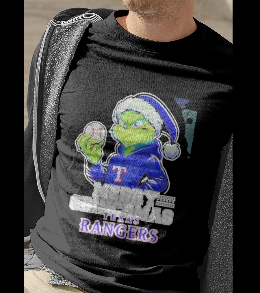 Grinch Merry Grinchmas Texas Rangers Baseball Holiday 2026 T-Shirt