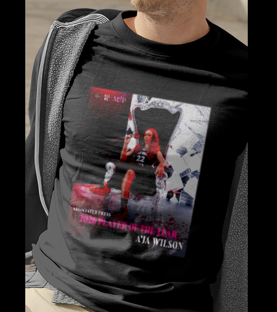 Las Vegas Aces A'ja Wilson 2026 Player Of The Year Associated Press MVP All T-Shirt