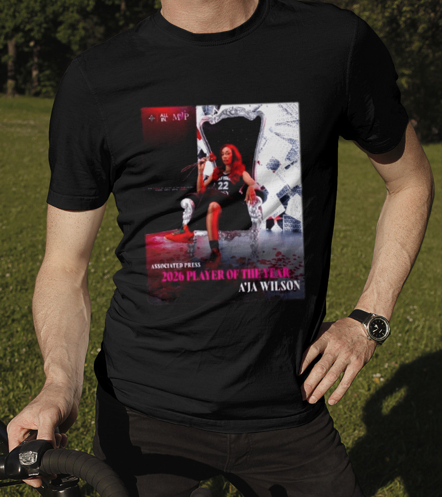 Las Vegas Aces A'ja Wilson 2026 Player Of The Year Associated Press MVP All T-Shirt