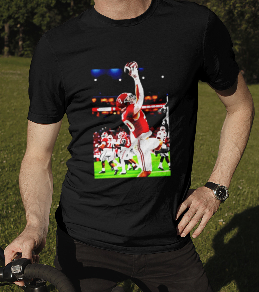 Alabama Crimson Tide Josh Ford One Handed Football Catch T-Shirt