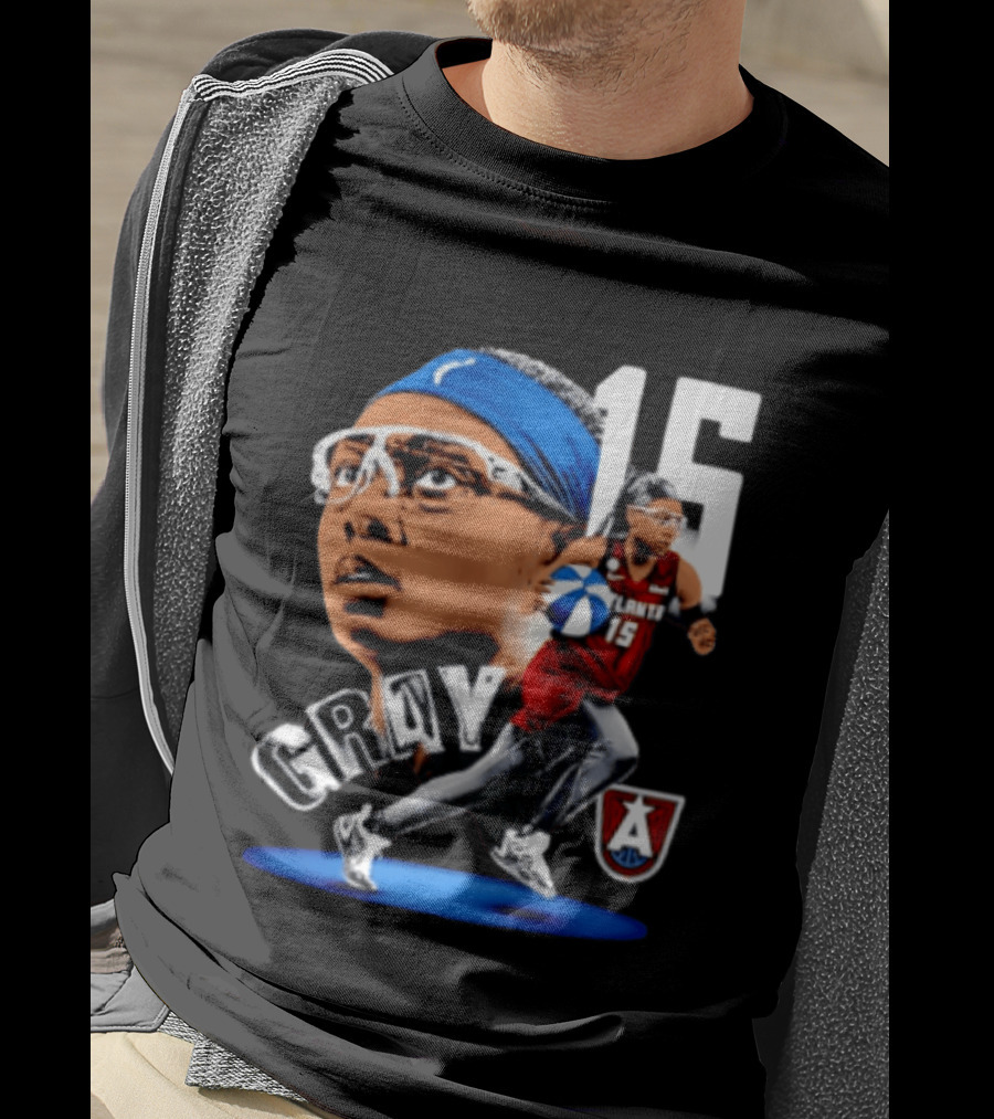Allisha Gray 15 Atlanta Dream WNBA Basketball Player Action T-Shirt