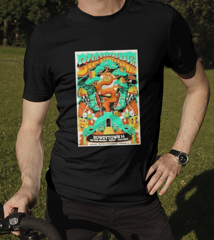 Boogie Nights Live Rowdytown 14 Red Rocks Amphitheatre 09.26.2026 The Funk Hunters Motifv Drew Birch T-Shirt