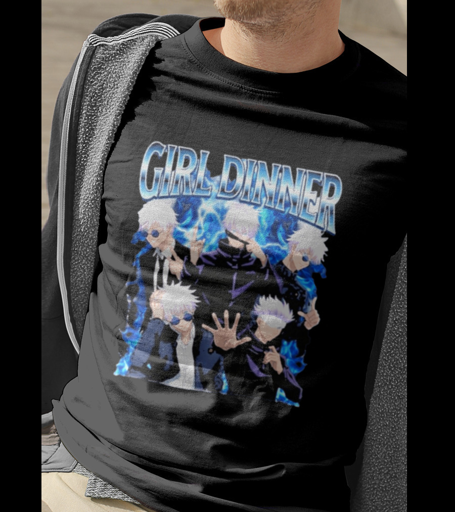 GIRL DINNER Gojo Jujutsu Kaisen Anime Character Collection T-Shirt