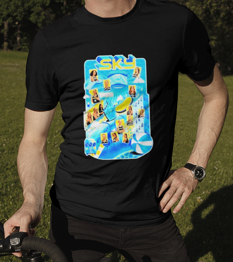 Chicago Sky WNBA 2026 Appreciation Night Black Team Celebration Skyline T-Shirt