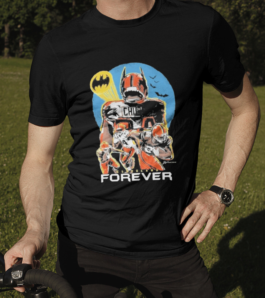 Cleveland Browns Nick Chubb Batman Signal Forever T-Shirt