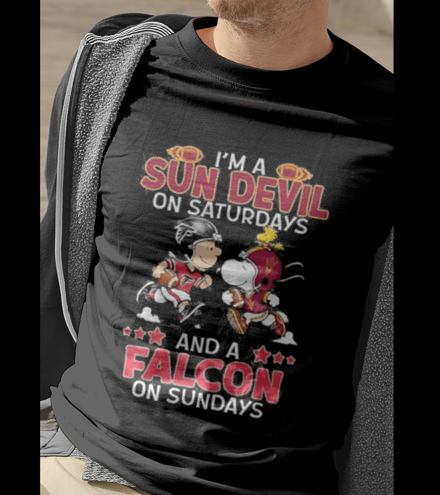 I'm A Sun Devil On Saturdays And A Falcon On Sundays Football Fans T-Shirt