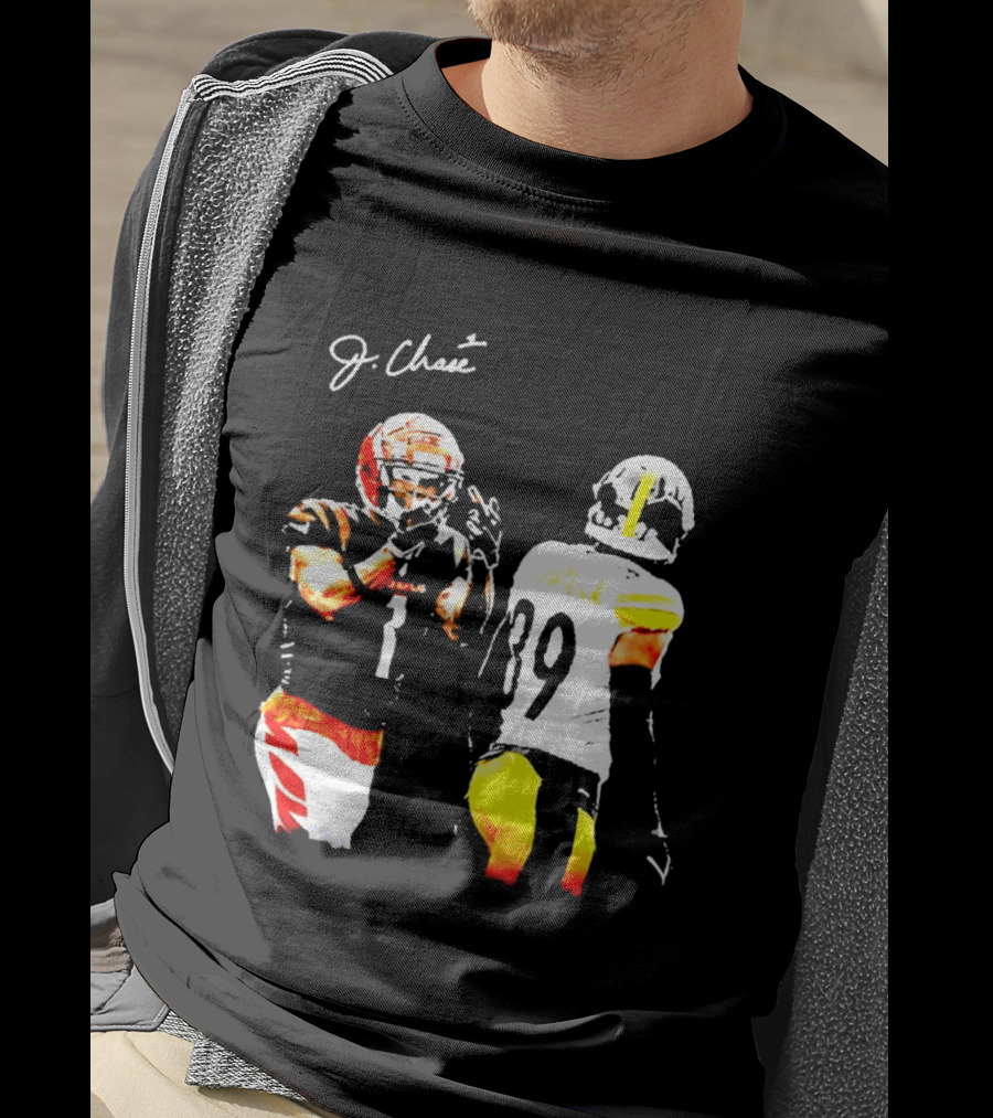 JaMarr Chase Vs Minkah Fitzpatrick Cincinnati Bengals Pittsburgh Steelers Football T-Shirt