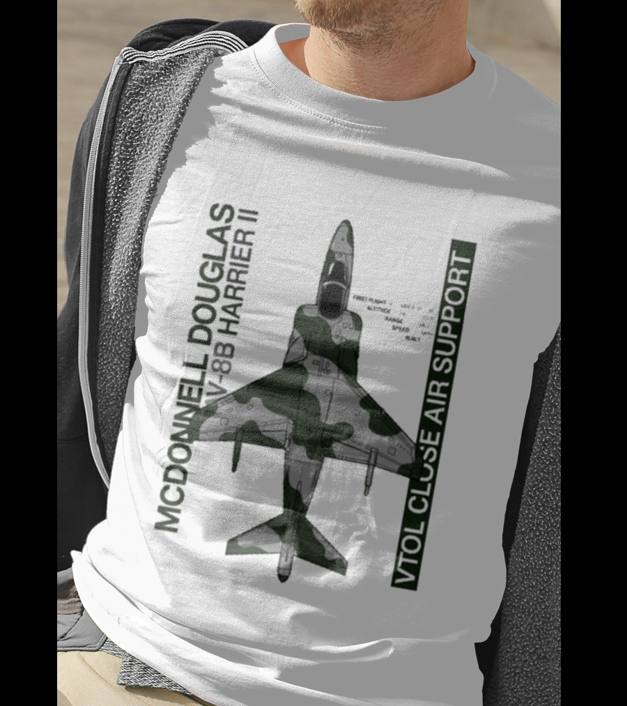 McDonnell Douglas AV 8B Harrier II VTOL Close Air Support T-Shirt