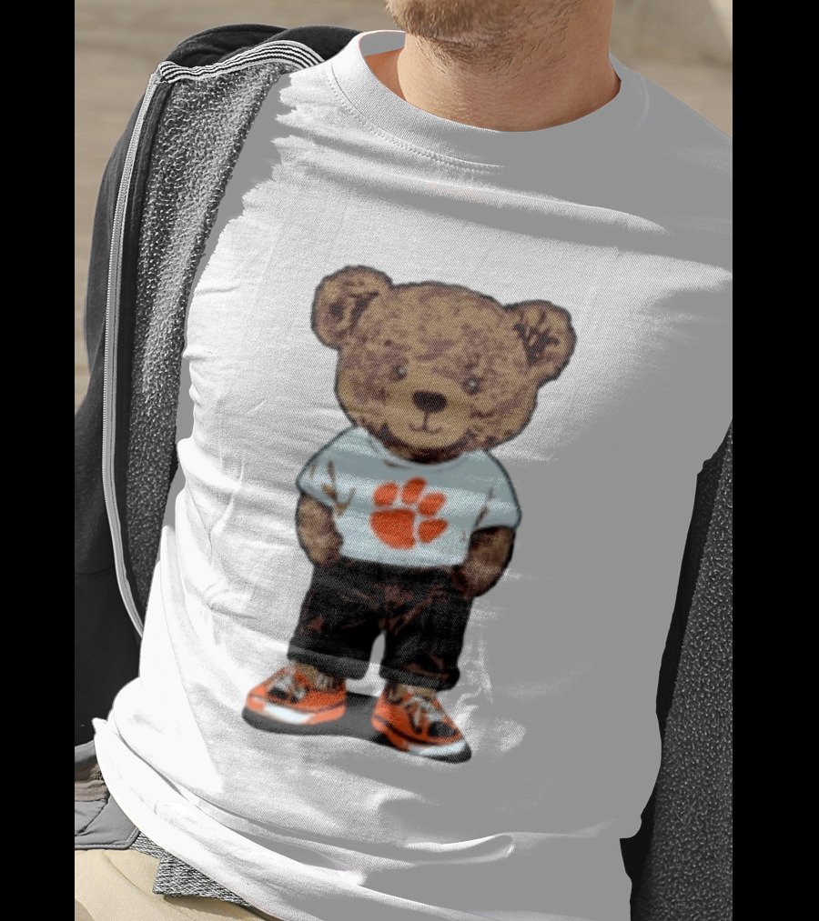 Clemson Tigers 2026 NCAA Bear Graphic With Paw Print T-Shirt