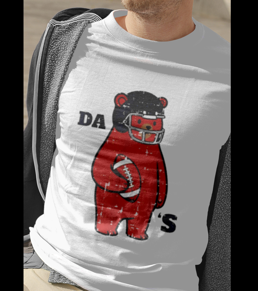 Da Bears Football Bear Helmet Holding Football T-Shirt