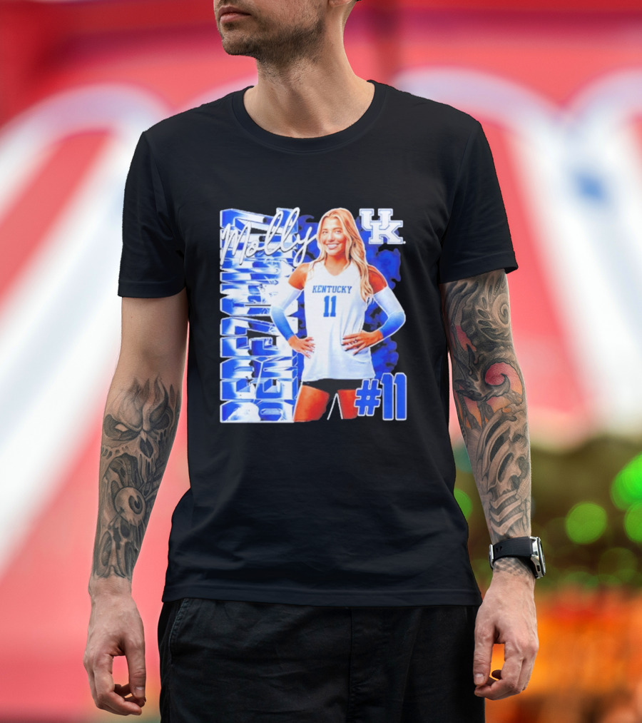 Kentucky Wildcats Volleyball Molly 11 Kentucky Player Pose UK T-Shirt