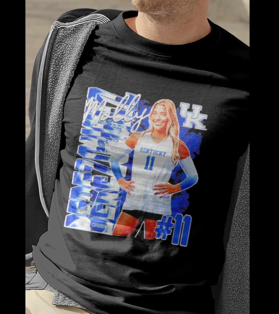 Kentucky Wildcats Volleyball Molly 11 Kentucky Player Pose UK T-Shirt