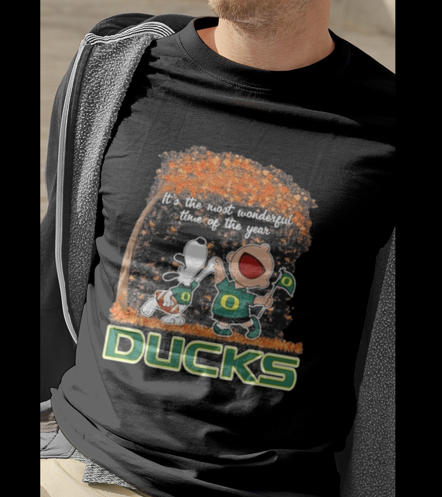 Oregon Ducks Snoopy Charlie Brown Most Wonderful Time 2026 T-Shirt