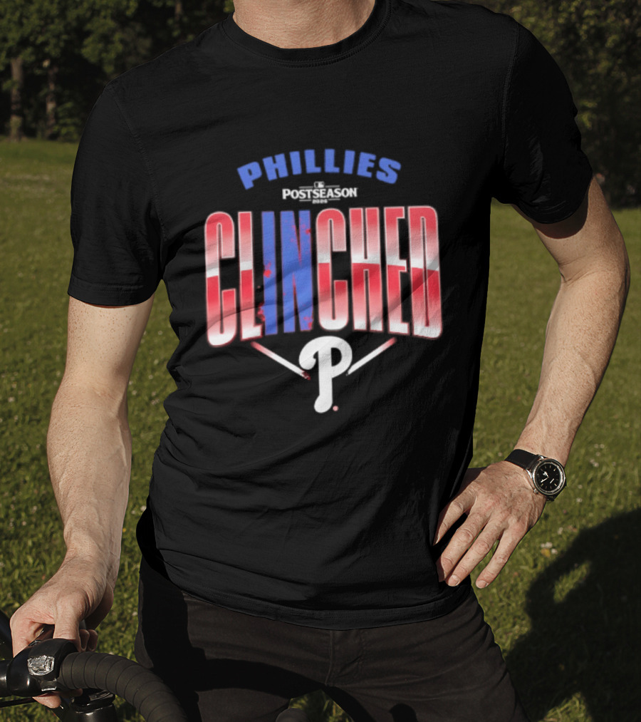 Phillies Red 2026 MLB Postseason Clinched Locker Room P T-Shirt