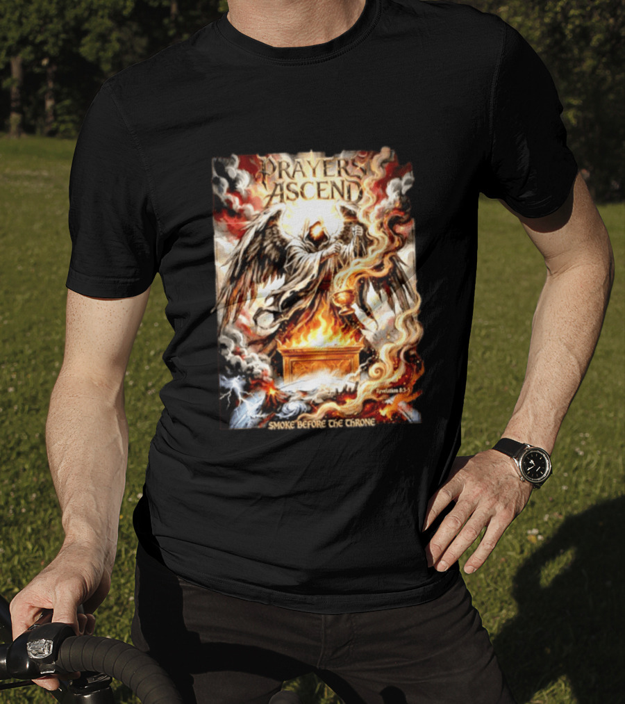 Prayers Ascend Smoke Before The Throne Revelation 8 3 5 Angelic T-Shirt