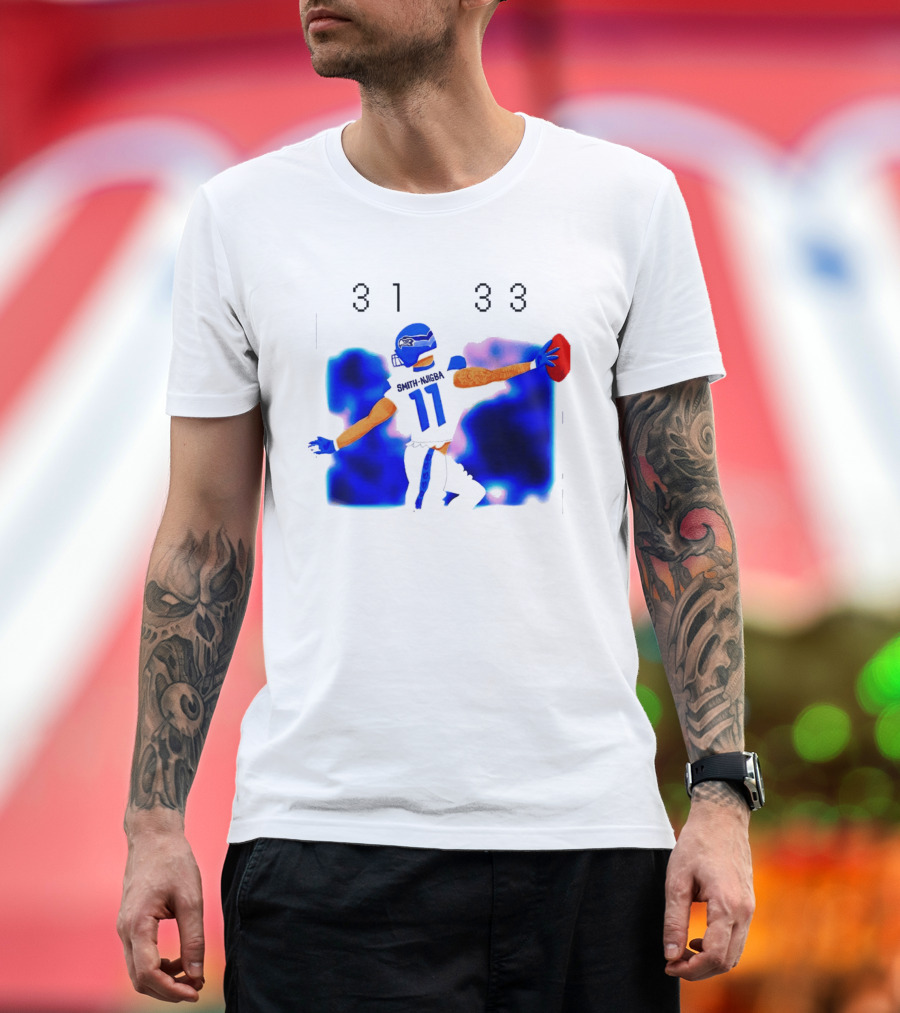 Jaxon Smith Njigba Seattle Seahawks 11 Football Catch 31 33 T-Shirt