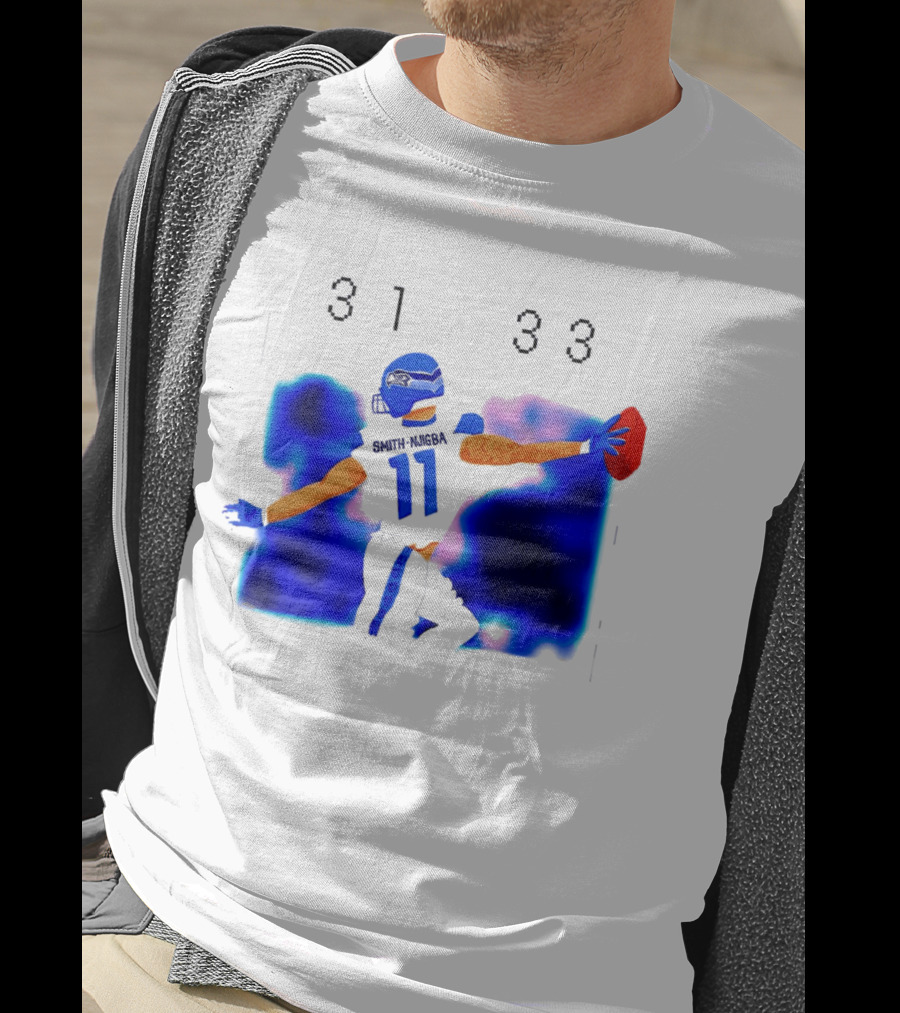 Jaxon Smith Njigba Seattle Seahawks 11 Football Catch 31 33 T-Shirt