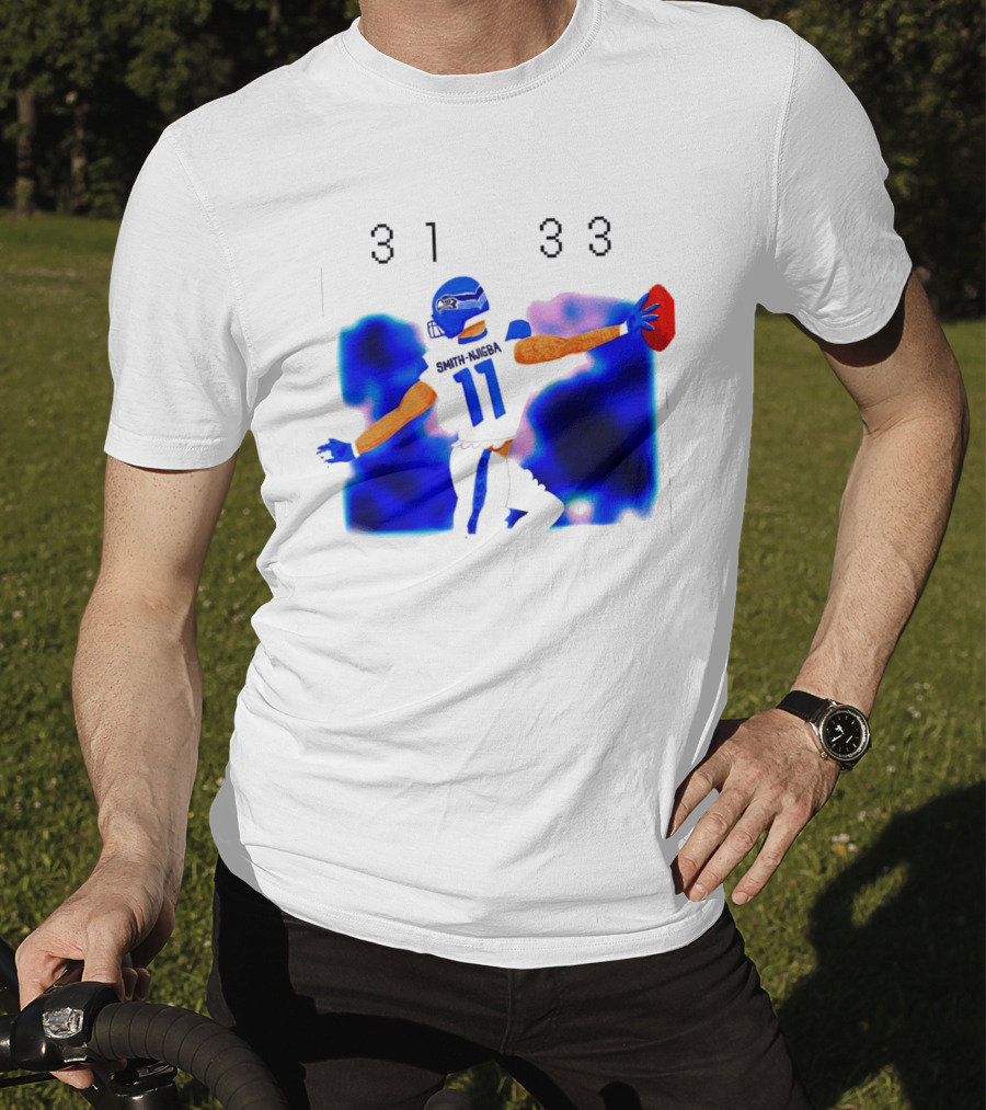 Jaxon Smith Njigba Seattle Seahawks 11 Football Catch 31 33 T-Shirt