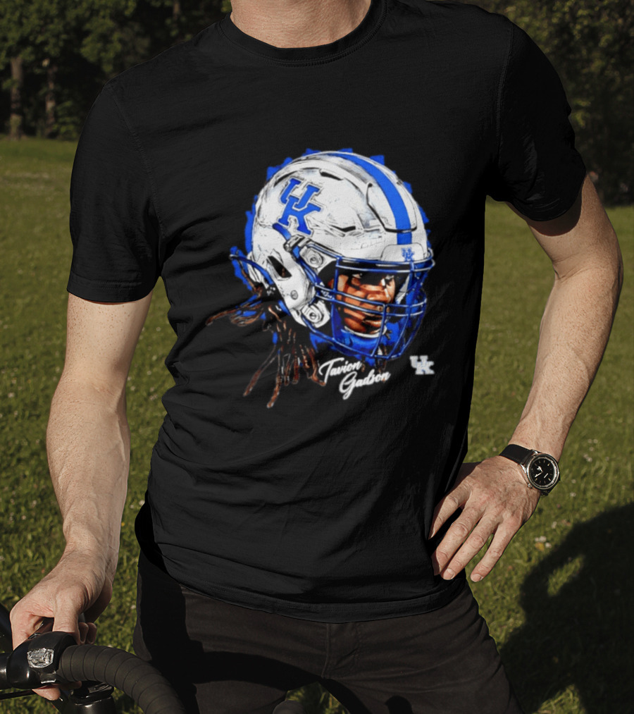 Tavion Gadson Kentucky Wildcats NCAA Football Helmet Head Swag T-Shirt