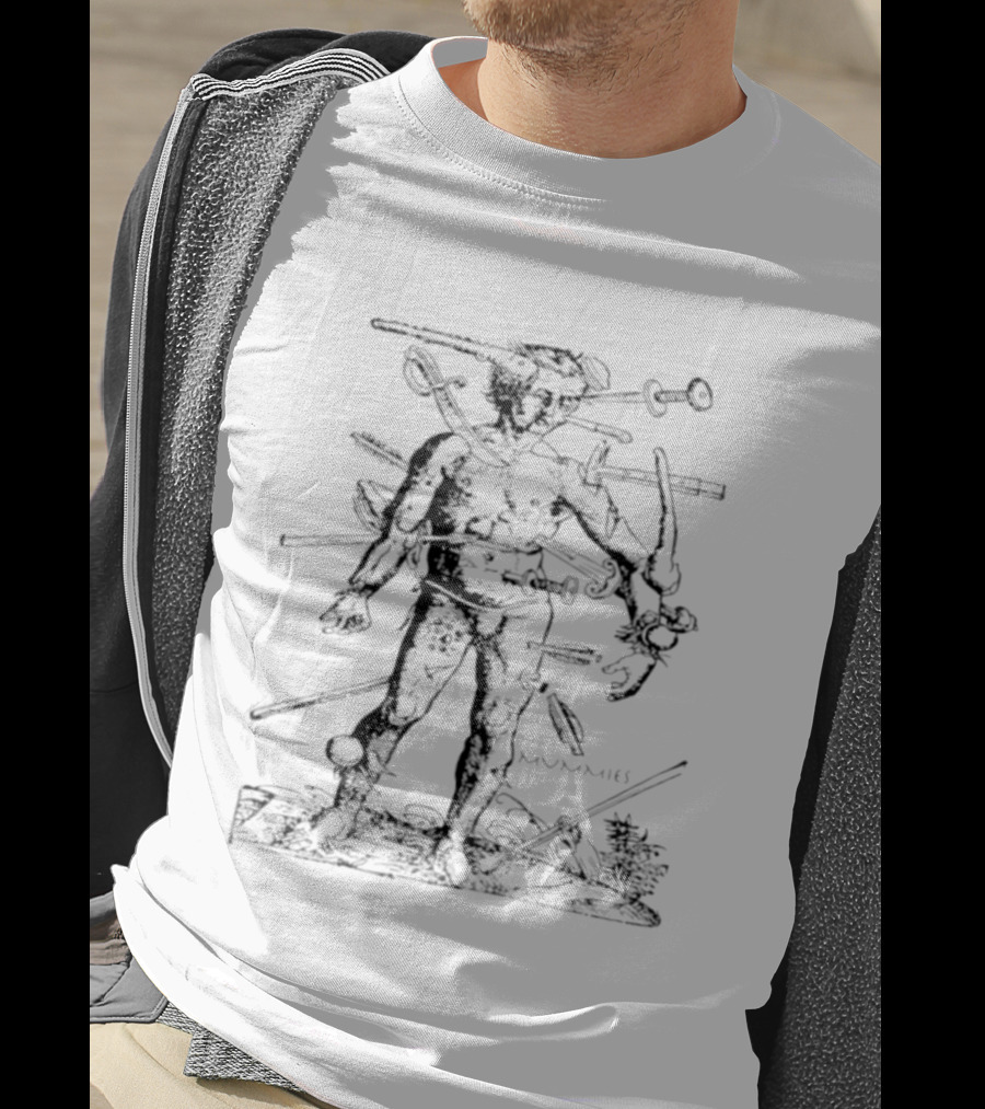 Mummies Man Pierced By Weapons Punk Rock T-Shirt