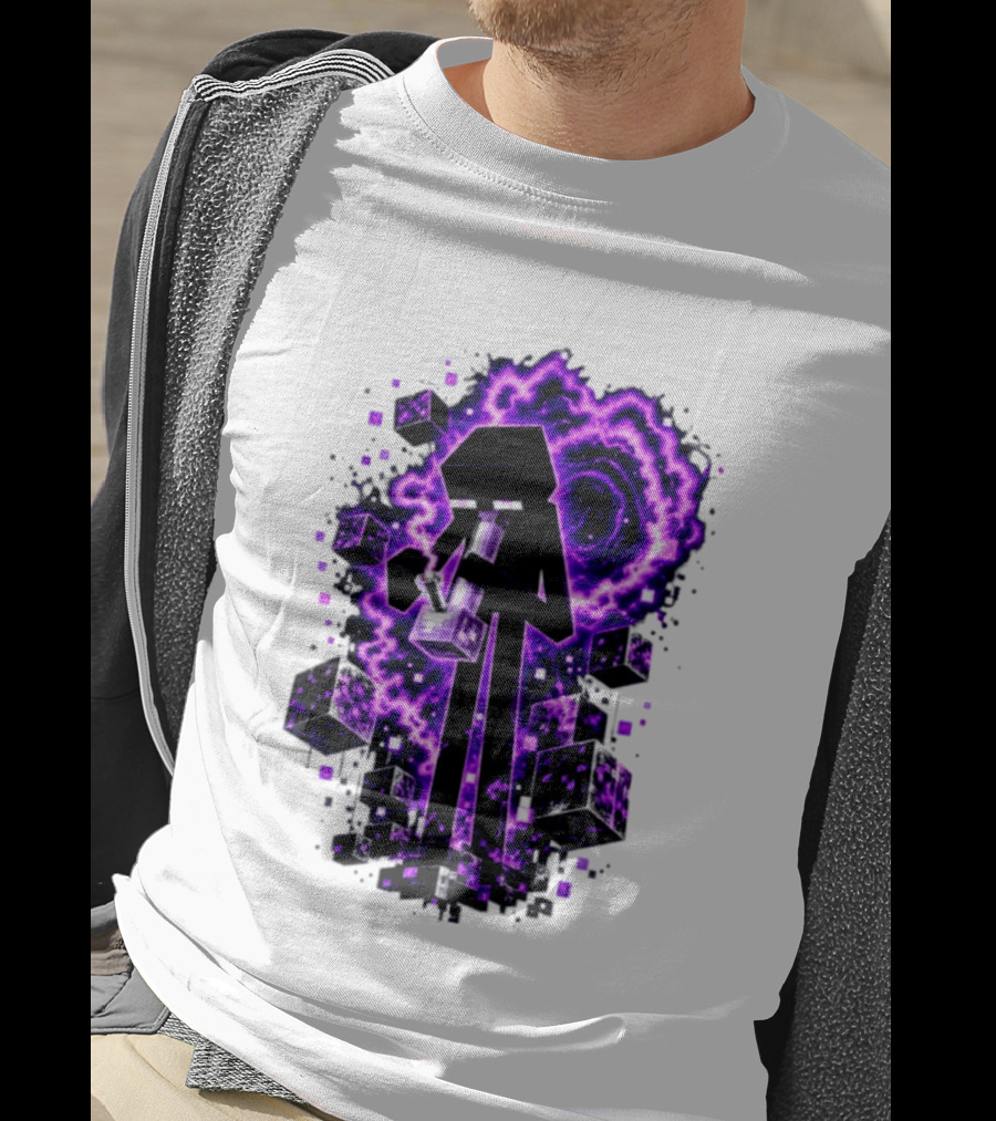 Enderman Purple Vortex Bong Villain Gaming T-Shirt