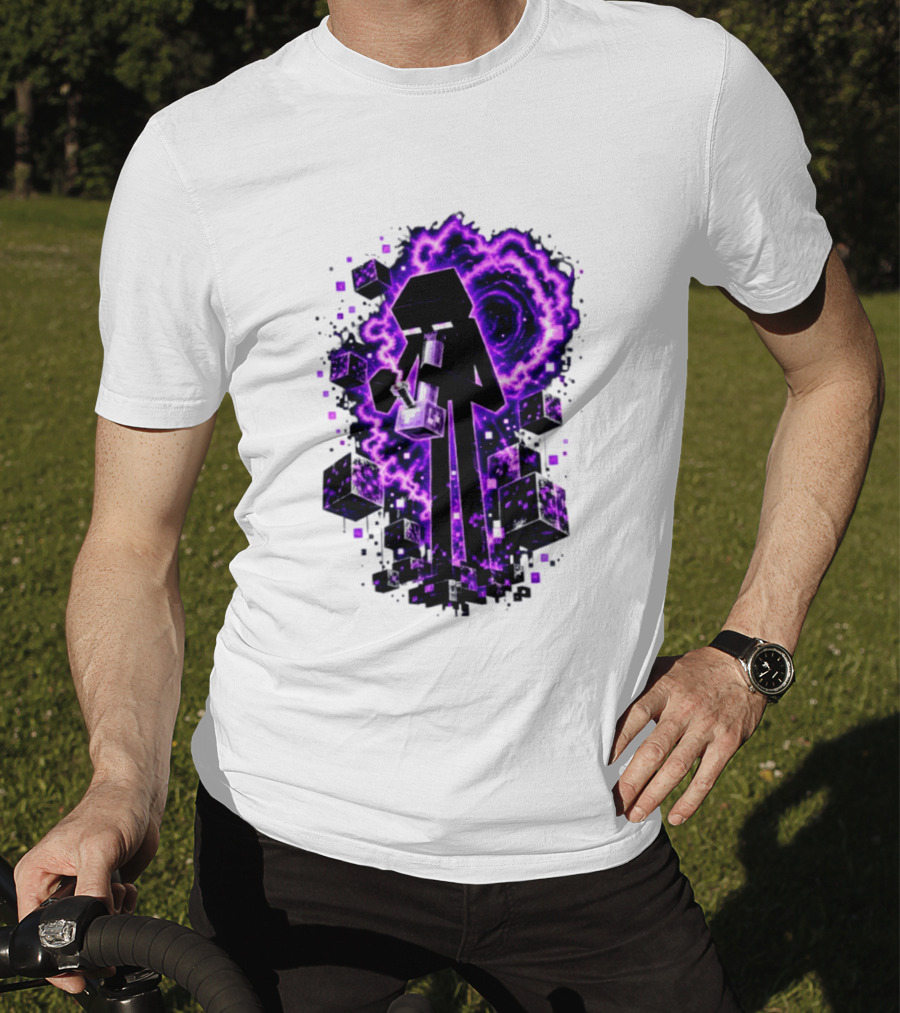 Enderman Purple Vortex Bong Villain Gaming T-Shirt