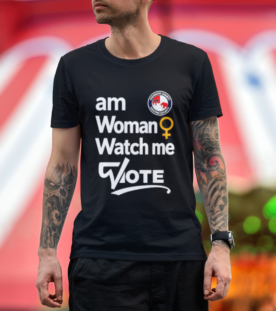 Am Woman Me Vote Loudoun County Female Symbol Political Elephant Donkey T-Shirt