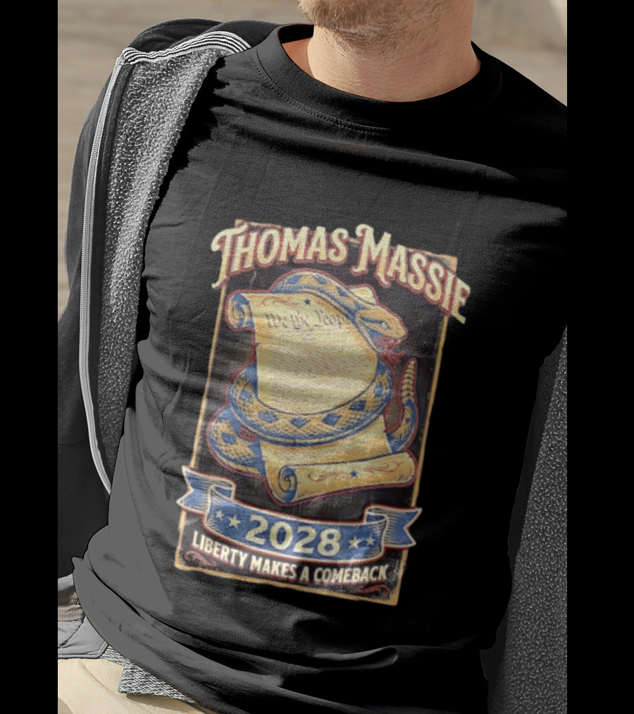 Thomas Massie 2028 Liberty Makes A Comeback We The People Snake T-Shirt